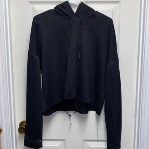 Lightly cropped black hoodie